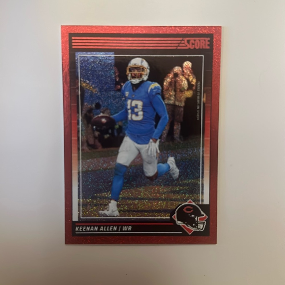 Keenan Allen 1/10, red outline, 2024 Score
